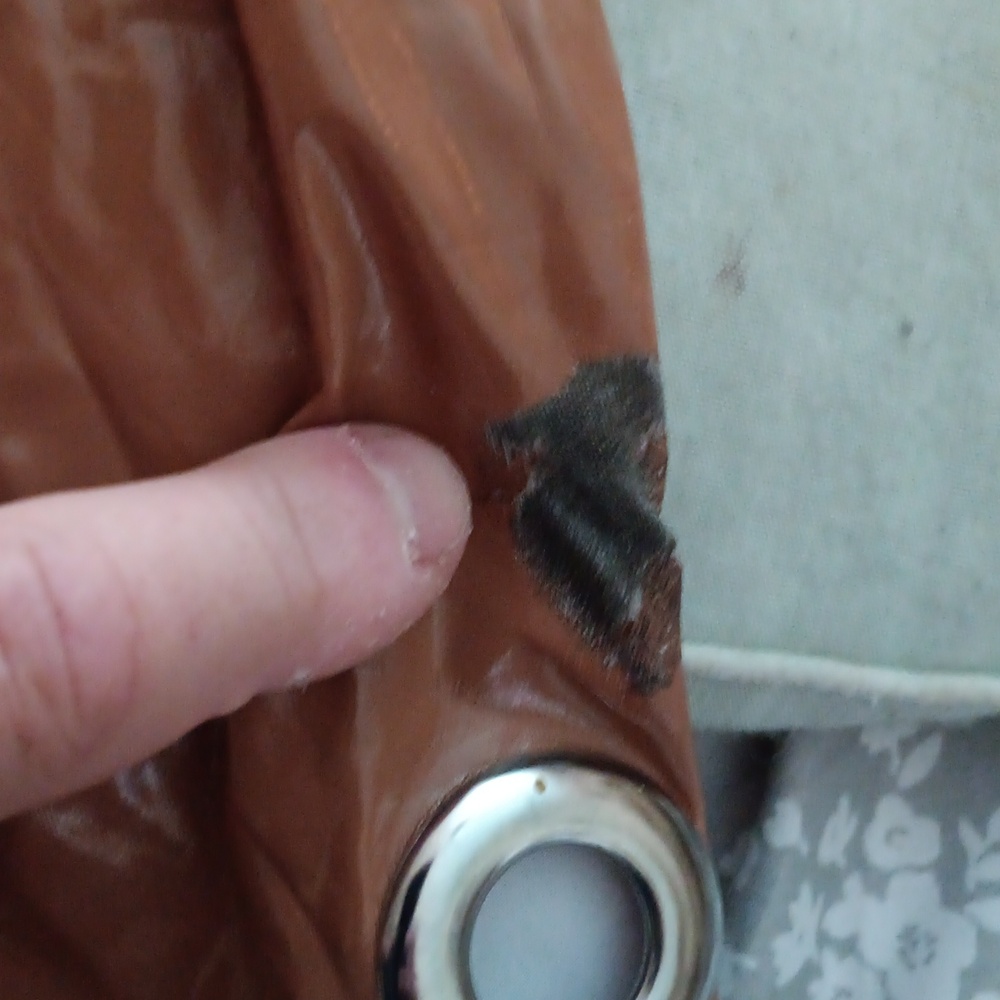 Chic Tan Women's Leggings with Grommet Accents Factory Damage - Picture 3 of 4